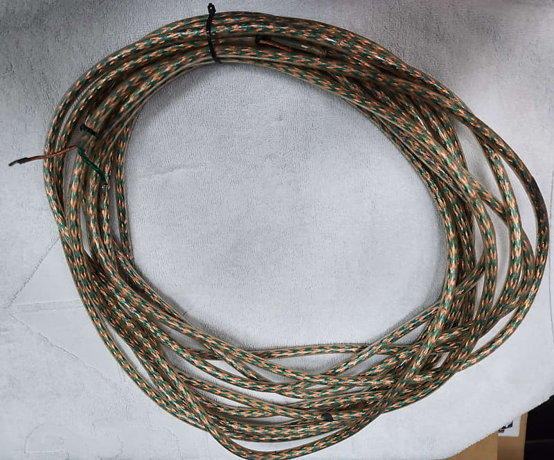 POLK/Monitor Vintage Cobra Cables LITZ  Cooper & Green (Round Speaker cables) image 1