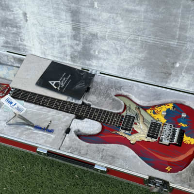 Ibanez JS20S 20th Anniversary Joe Satriani Signature HH 2008 - Red/Silver Surfer Graphic for sale