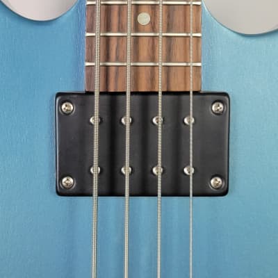 2011 Gibson Les Paul Junior DC Bass - Pelham Blue Modified image 11