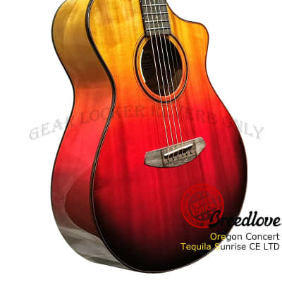 Breedlove Oregon Concert Tequila Sunrise CE LTD 2023 all solid Sitka Spruce & Myrtlewood guitar image 3