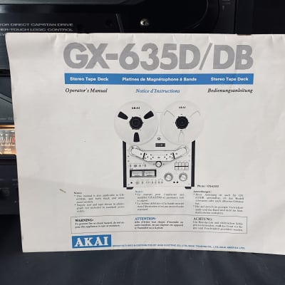 Akai GX-635D Reel-to-Reel Tape Recorder Black w/ Manual image 13