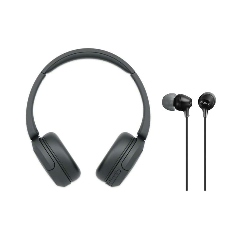 Sony WH-CH520 Wireless On-Ear Headphones with Microphone (Black)