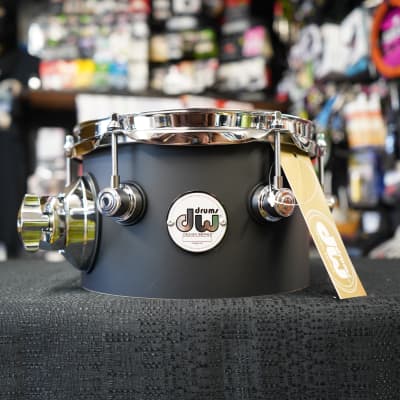 DW Design Series 8" Pure Maple Shell Tom - Black Satin Finish | 5x8" image 6