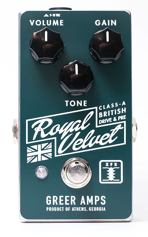 Greer Royal Velvet Class-A British Drive and Preamp Pedal image 1