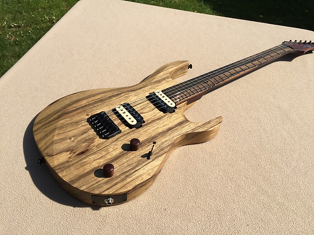 Black limba guitar body top