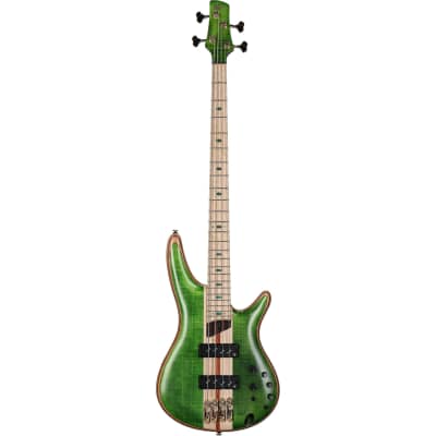 Ibanez SR4FMDX Premium 4-String Bass w/ Nordstrand Pickups - Emerald Green image 2