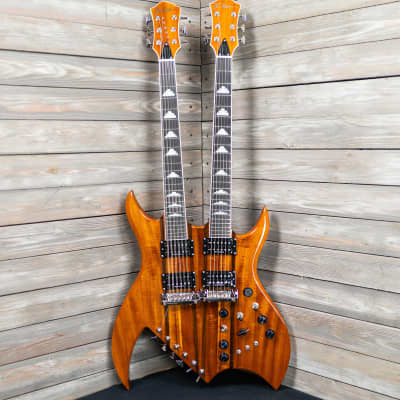 BC Rich Rich "B" Legacy Double Neck - Koa Wood (30254-BO) | Reverb