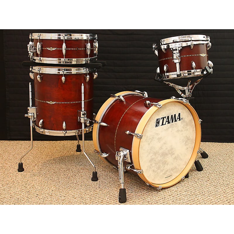 Tama Star Maple 18x14 / 12x8 / 14x14 / 14x5.5" 4pc Shell Pack with Outside Inlay image 1