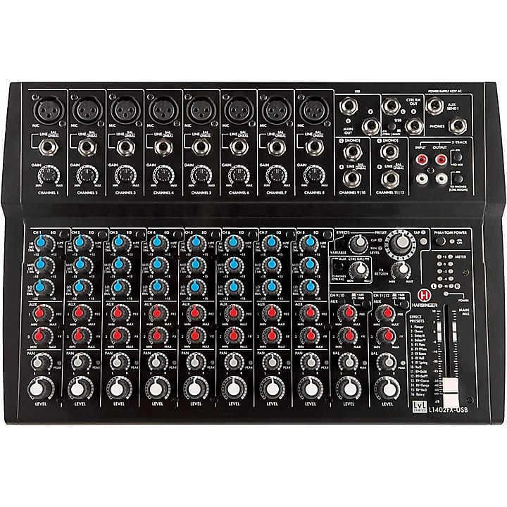 Harbinger Lv14 14-channel Analog Mixer With Bluetooth, Fx