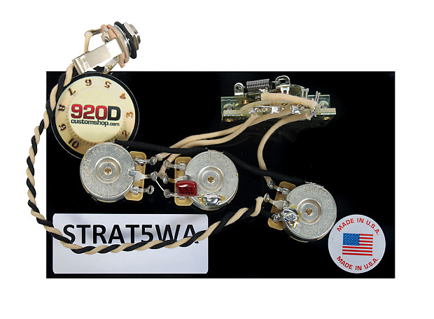 920D Custom Shop S5W Premium 5-Way Strat Wiring Harness image 1
