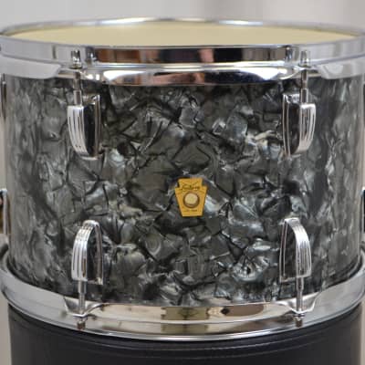 Ludwig 20/12/16/5.5x14" Drum Set - 1960s Black Diamond Pearl image 7