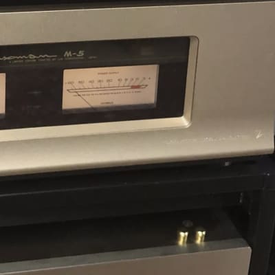 LUXMAN M-5 and C-5 1998 GOLD AMPLIFIER AND PREAMPLIFIER IN ORIGINAL BOXES AND MANUALS image 2