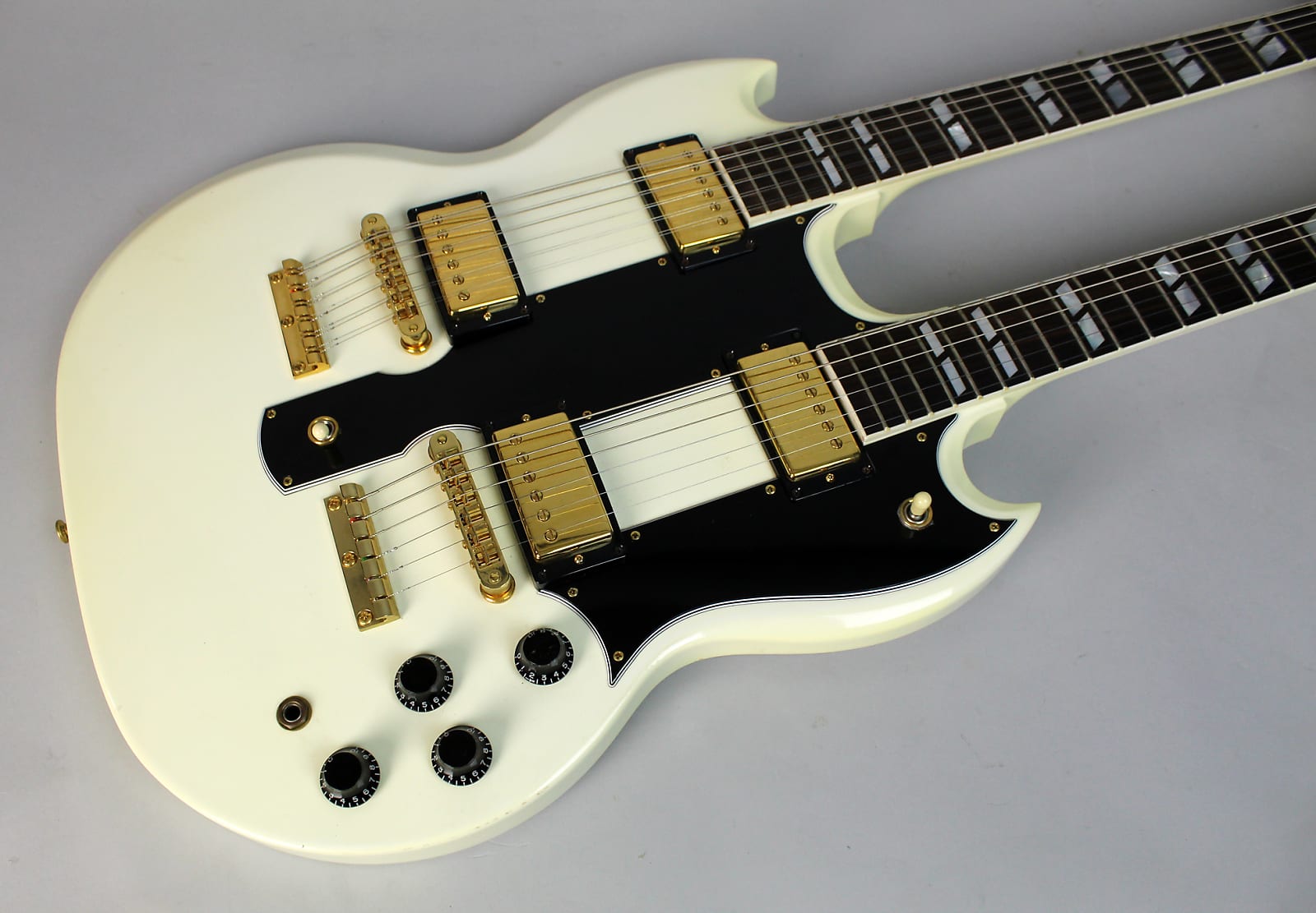 1999 Gibson  EDS-1275 Double Neck Electric Guitar White w/OHSC USA image 7