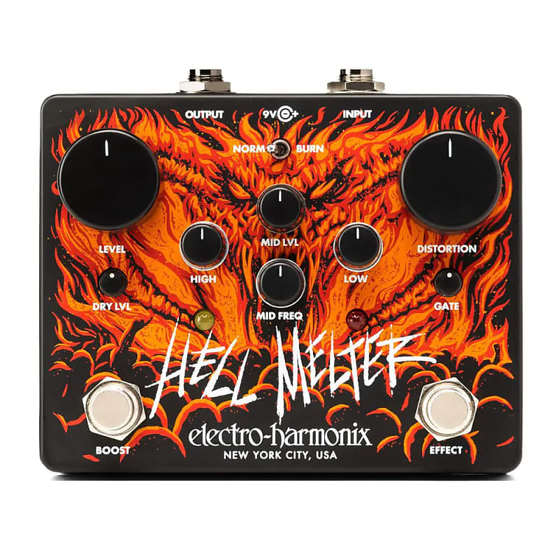 Electro-Harmonix EHX Hell Melter Advanced Metal Distortion Effects Pedal