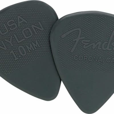 Genuine Fender Nylon Guitar Picks (12 Pack/Dozen) - 1.00mm, Gray image 1