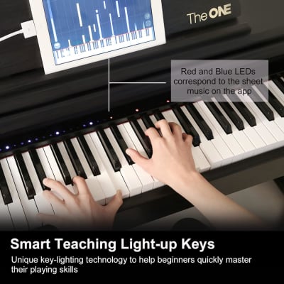 Digital Piano With Lighted-Up Teaching Keys, 88 Hammer Action Keys Piano Keyboard For Beginner/Professional, Full Size Weighted Keyboard With Piano Stand/3-Pedal Unit/App, Black image 4
