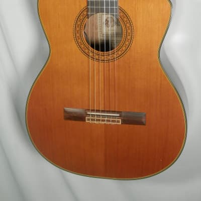 Takamine CD132SC Classical Cutaway Acoustic Electric Guitar with case used Made in Japan image 10