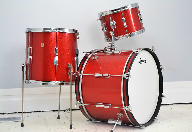 Ludwig No. 996-1 Club Date Outfit 12" / 14" / 20" Drum Set 1960s image 6