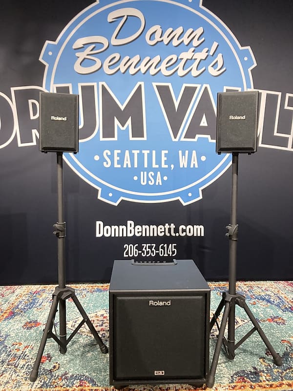 Roland CM-220 Cube Monitor System With Stands | Reverb