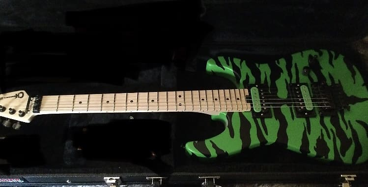 Charvel Satchel Signature Pro-Mod DK - Slime Green Bengal | Reverb