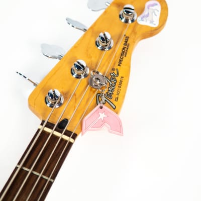 Fender Custom Pink Plaid "Groundskeeper Willie" Precision Bass Owned by Mark Hoppus image 7
