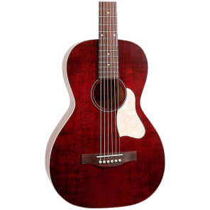 Art & Lutherie Roadhouse Parlor Acoustic-Electric Guitar - Tennessee Red image 4
