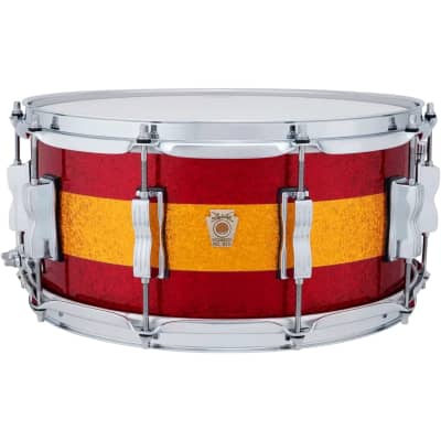 Ludwig Classic Maple Snare Drum 14x6.5 Red/Gold/Red Tri-Band (LS403XX3B) image 4