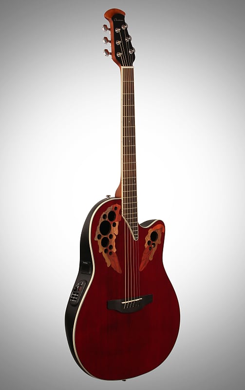 Ovation CE48-RR Celebrity Elite Super Shallow Lyrachord Body Nato Neck 6-String Acoustic-Electric Guitar image 1