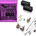 EMG GZR P HZ Black Geezer Butler Signature P Bass Passive Pickup Set Pots & Wiring ( POWER SLINKY )