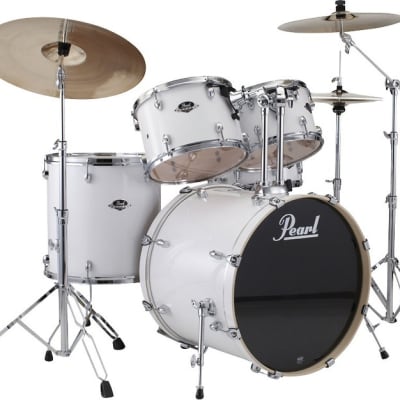 Pearl Export EXX725/C 5-piece Drum Set with Snare Drum - Pure White image 1
