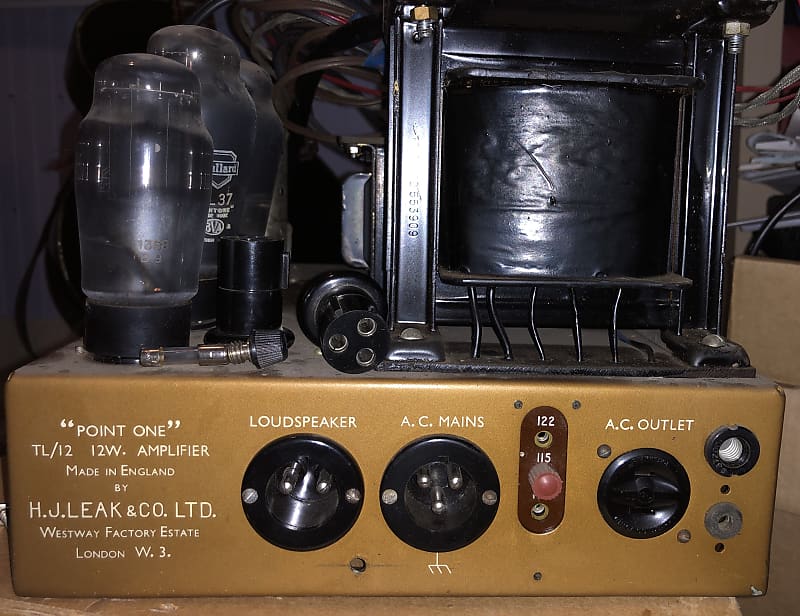 LEAK TL/12 Point One, TL12.1 Tube Amp, 1949, Bronze, Pristine!