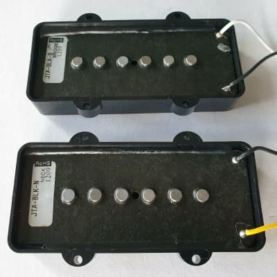 Jazzmaster set Alnico neck + bridge pickups black fits Fender image 3