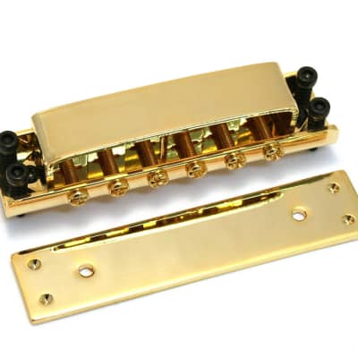 GB-0515-002 Gold Covered Tunematic Guitar Bridge for Ric Rickenbacker for sale