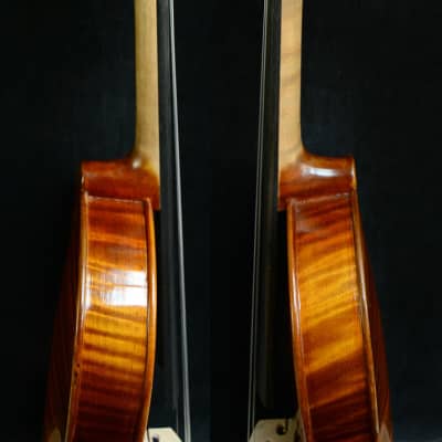 Rare 4/4 Violin Beautiful Flame Maple Back Outstanding Sound Guarneri Violin image 4