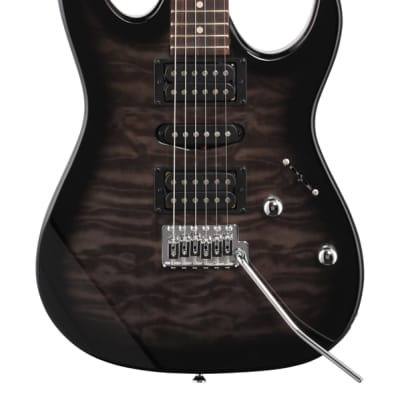 Ibanez GRX70QA Quilt Maple Top Electric Guitar Black Burst image 3