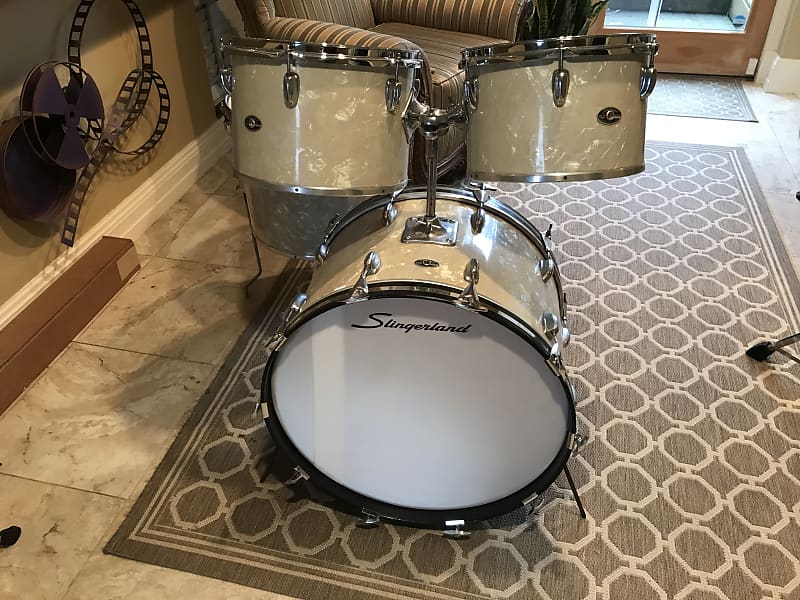 Slingerlnd Concert Tom Drum Kit 1979 Blue Marine Pearl Reverb