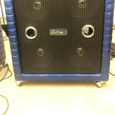 KUSTOM X 4-12 G 1972 - BLUE SPARKLE Rare 4-12 cab  With Power Module  Mint condition image 1