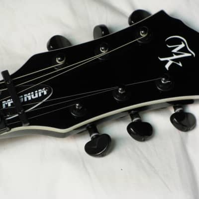Michael Kelly Patriot Magnum Tremolo electric guitar Gloss Black w/ Case - Floyd image 5