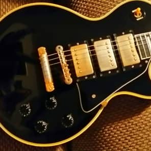 1989 Gibson Les Paul Custom LPC-3 Pickups Black Beauty Great condition Original image 4