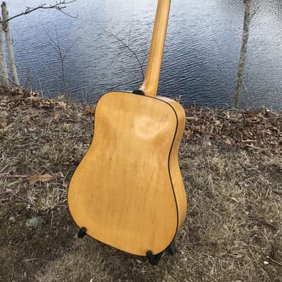 1972  Harptone E-6NC Solid Spruce and Maple Dreadnought with Original Chipboard Case Natural image 16