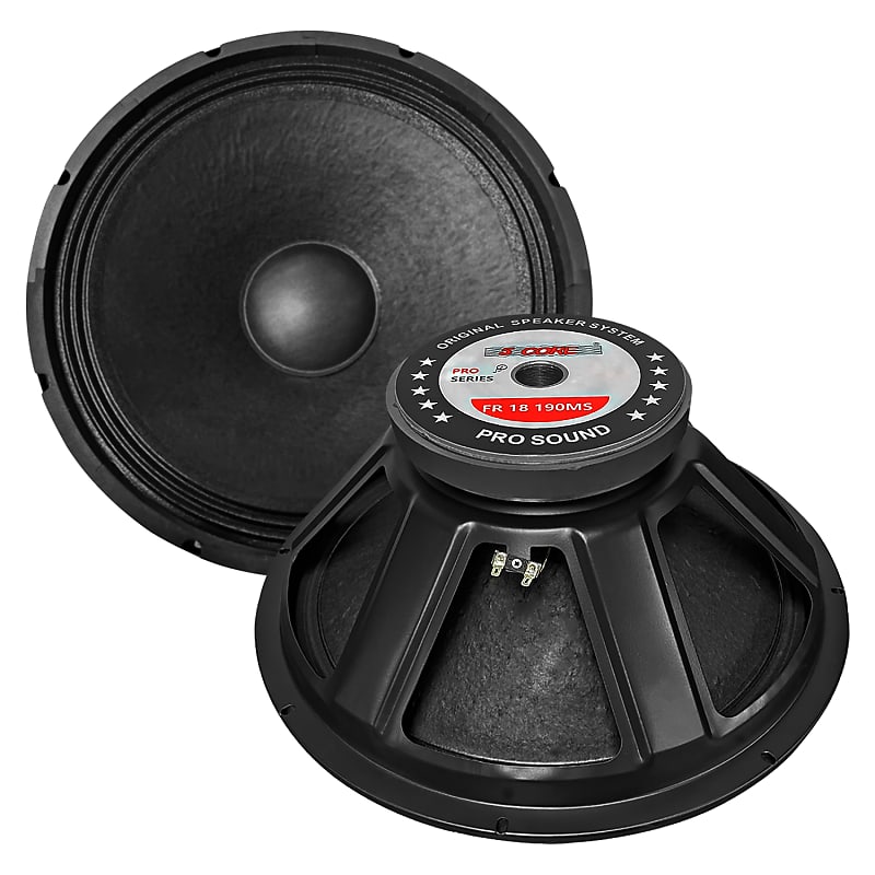 5 Core 18 Inch Subwoofer Speaker 1Pc 1000W PMPO Raw Full Range Speaker 500W RMS 18" Replacement 8 Ohm Pro Audio DJ Sub Woofer w/ 4” CCAW Voice Coil Steel Frame 97 Oz Magnet - FR 18 190 MS image 1