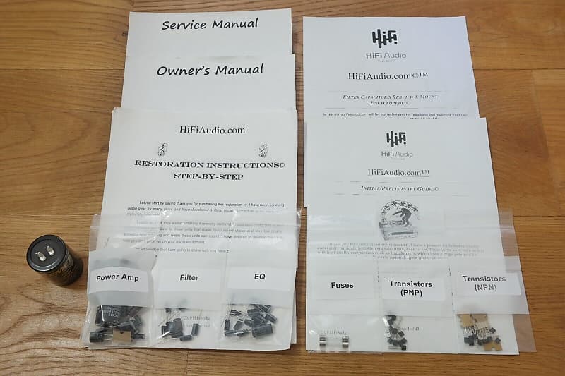 Sansui AU-505 restoration kit filter capacitor repair rebuild fix  			