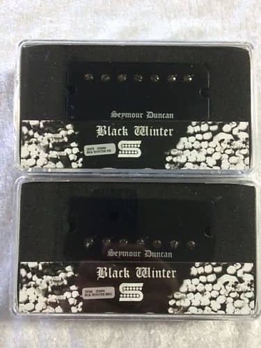 Seymour Duncan Black Winter 7 String Soapbar Pickup Set Passive In Active  Mount