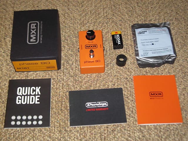 new in box A+ (old stock from late 2010's) MXR Phase 90 M-101 Reissue, M101  + Box, Owner's Manual, Warranty / Registration paperwork, Quick Guide,