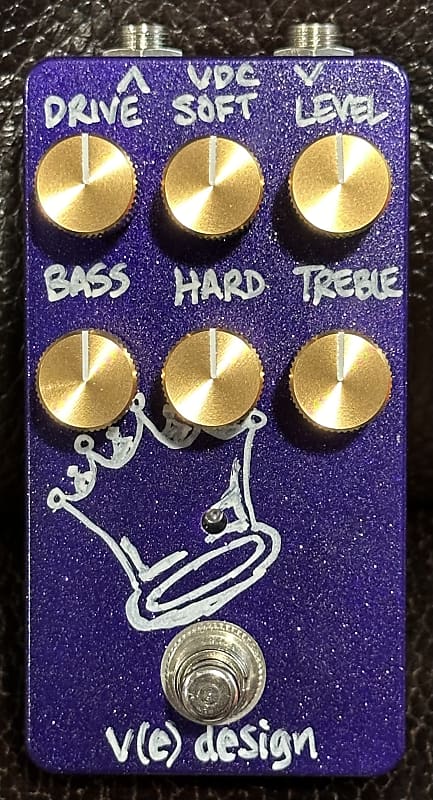 VFE Pedals Blues King Low Gain Overdrive - Purple + Gold