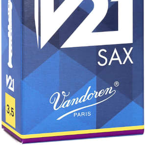 Vandoren SR8035 V21 Series Soprano Saxophone Reeds - Strength 3.5 (Box of 10)