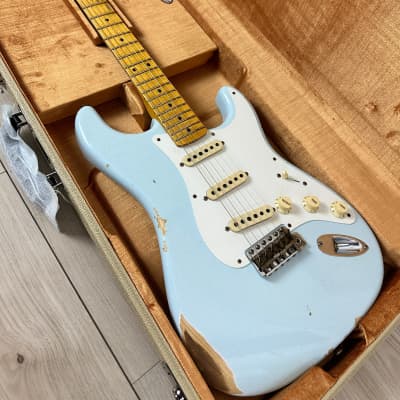 Fender Custom Shop Limited Edition 1956 Relic Stratocaster Faded Sonic Blue image 22