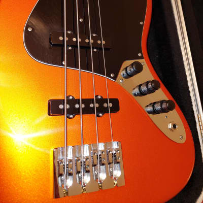 Mike Lull  V-4 Jazz Bass  2020 - Candy Orange image 3