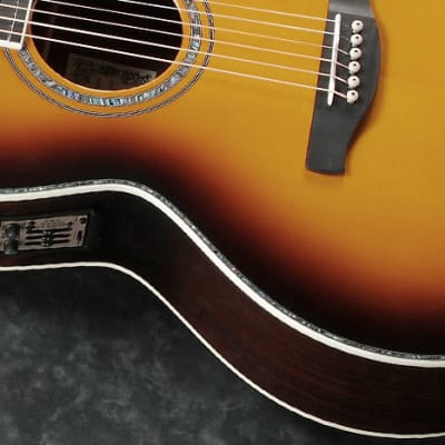 Ibanez JSA5 Joe Satriani Signature Acoustic/Electric Guitar, Vintage High Gloss Sunburst Finish image 3