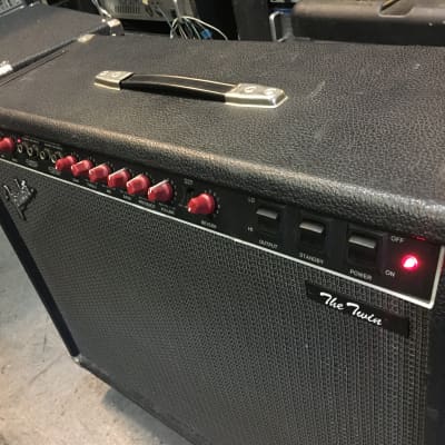 Fender The Twin 2-Channel 100-Watt 2x12" Guitar Combo Amp 1987 - 1994 Black /Red Knobs //ARMENS// image 2